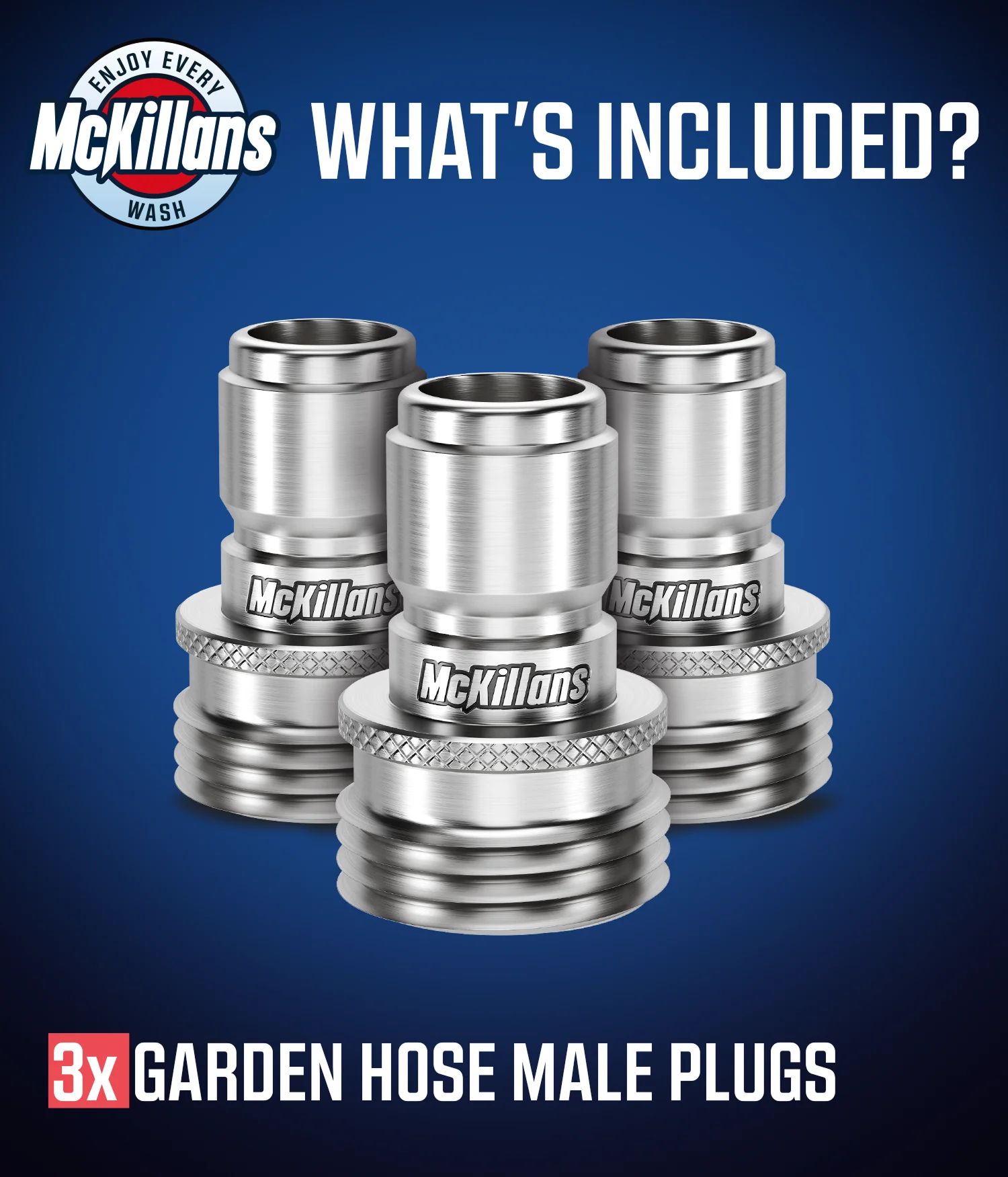 Garden Hose Male Plugs (3 pack) - Image 2