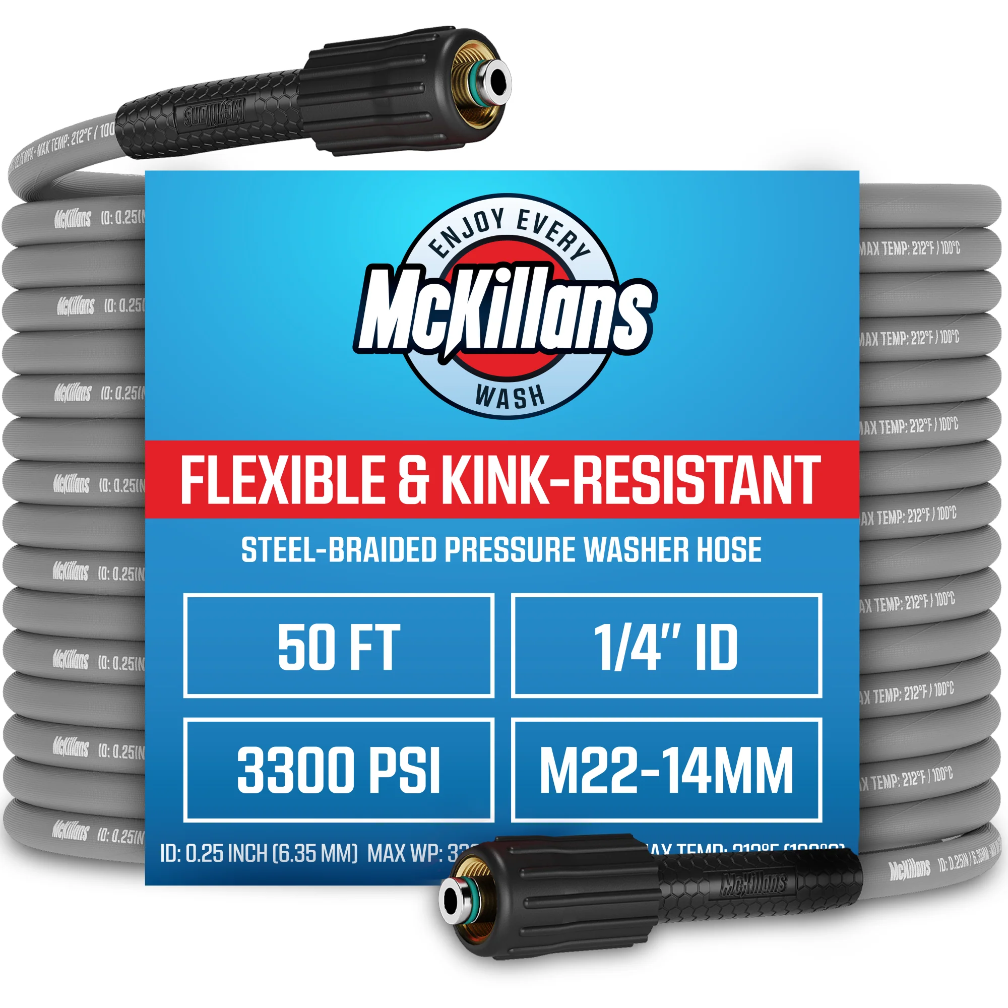 M22 Pressure Washer Hose 1/4" x 50FT - Image 7