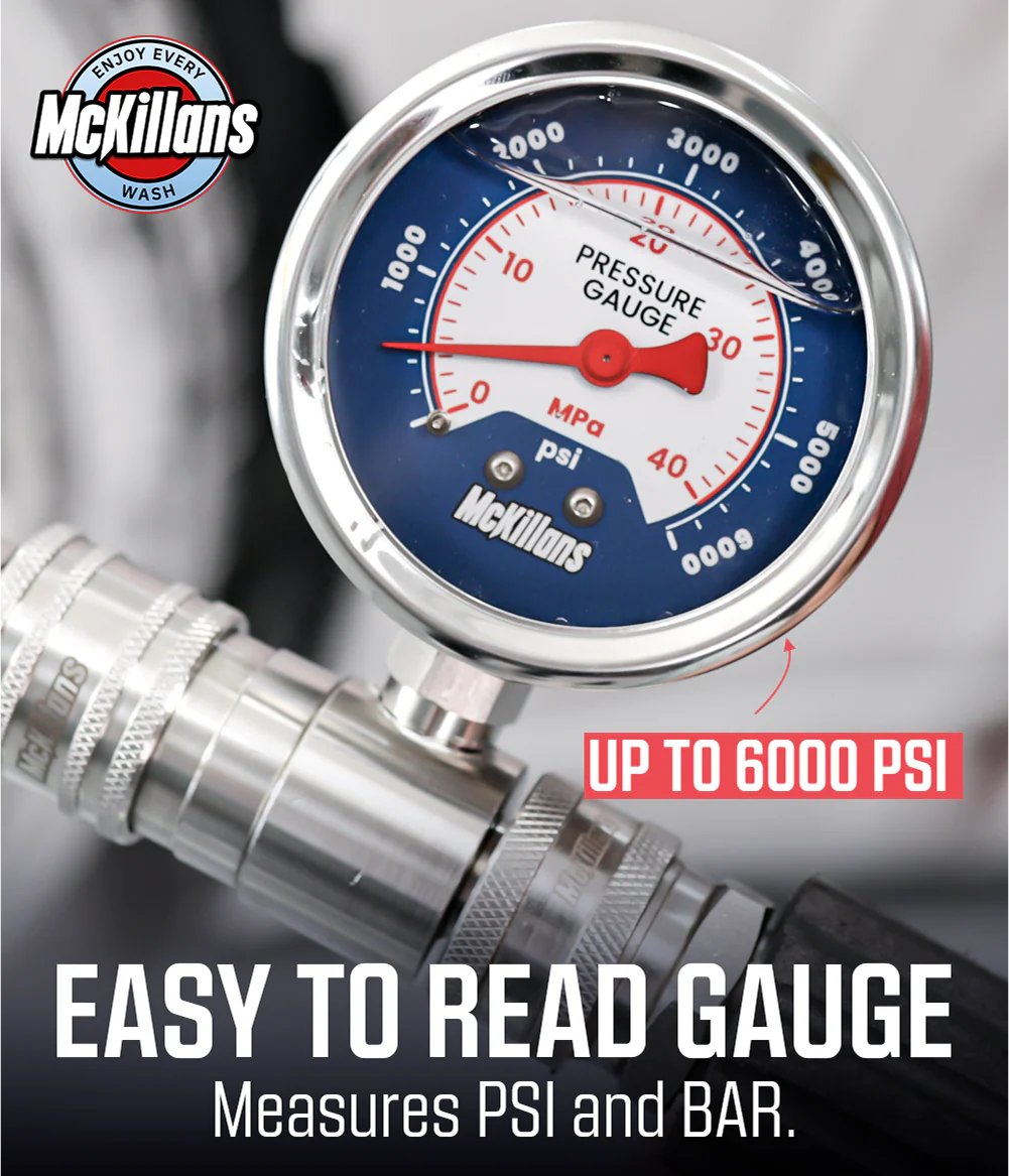 Pressure Washer Gauge With 3/8" Automatic Quick Connect - Image 2