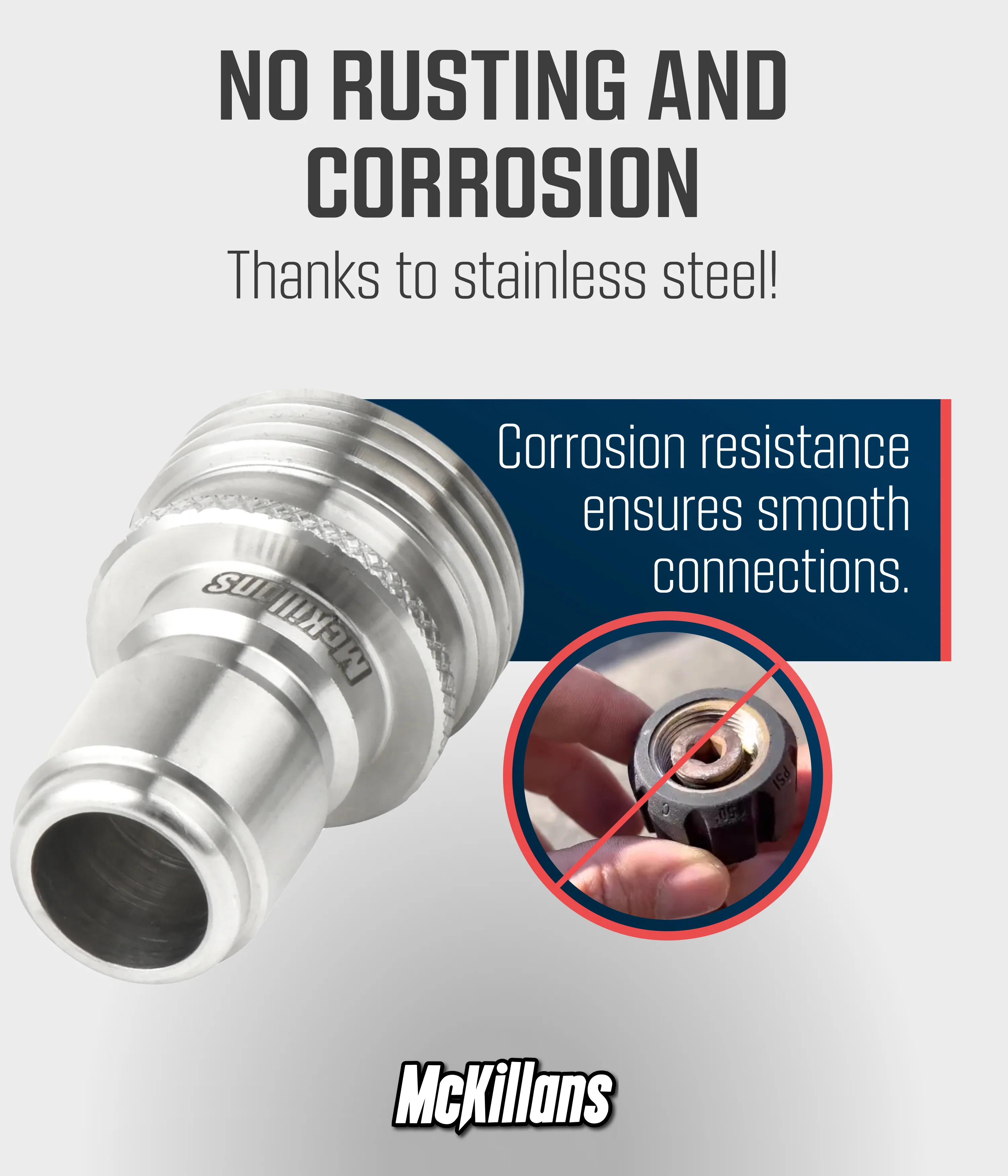 Stainless Steel Garden Hose Quick Connects GHT (3 Pack) - Image 4